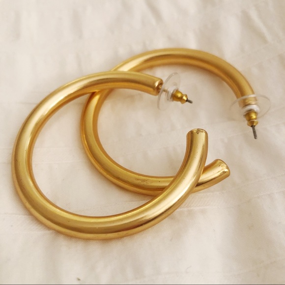 J. Crew Gold Hoop Earrings - Picture 3 of 3